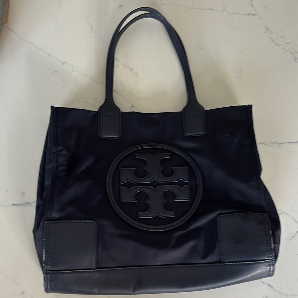Tory Burch Black tote bag with embossed logo